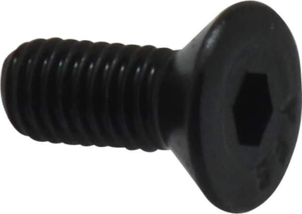 Value Collection - #10-32 UNF Hex Socket Drive, 82° Flat Screw - Alloy Steel, Black Oxide Finish, Fully Threaded, 1/2" OAL - Industrial Tool & Supply