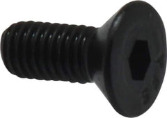 Value Collection - #10-32 UNF Hex Socket Drive, 82° Flat Screw - Alloy Steel, Black Oxide Finish, Fully Threaded, 1/2" OAL - Industrial Tool & Supply