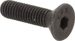 Value Collection - #10-32 UNF Hex Socket Drive, 82° Flat Screw - Alloy Steel, Black Oxide Finish, Fully Threaded, 3/4" OAL - Industrial Tool & Supply