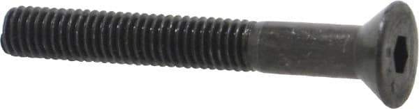 Value Collection - #10-32 UNF Hex Socket Drive, 82° Flat Screw - Alloy Steel, Black Oxide Finish, Partially Threaded, 1-1/2" OAL - Industrial Tool & Supply