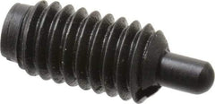 Gibraltar - 5/16-18, 5/8" Thread Length, 3/16" Plunger Projection, Steel Threaded Spring Plunger - 0.135" Max Plunger Diam, 0.5 Lb Init End Force, 10 Lb Final End Force - Industrial Tool & Supply