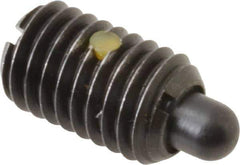 Gibraltar - 1/2-13, 13/16" Thread Length, 1/4" Plunger Projection, Steel Threaded Spring Plunger - 1/4" Max Plunger Diam, 2.5 Lb Init End Force, 15 Lb Final End Force - Industrial Tool & Supply