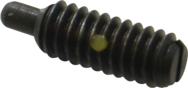 Gibraltar - 1/4-20, 5/8" Thread Length, 3/16" Plunger Projection, Steel Threaded Spring Plunger - 0.119" Max Plunger Diam, 0.3 Lb Init End Force, 3.5 Lb Final End Force - Industrial Tool & Supply