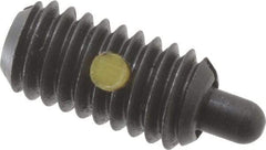Gibraltar - 5/16-18, 5/8" Thread Length, 3/16" Plunger Projection, Steel Threaded Spring Plunger - 0.135" Max Plunger Diam, 0.5 Lb Init End Force, 4.5 Lb Final End Force - Industrial Tool & Supply