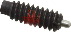 Gibraltar - 6-32, 3/8" Thread Length, 1/16" Plunger Projection, Steel Threaded Spring Plunger - 0.046" Max Plunger Diam, 0.5 Lb Init End Force, 1.5 Lb Final End Force - Industrial Tool & Supply