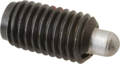 Gibraltar - 5/8-11, 1-1/8" Thread Length, 5/16" Plunger Projection, Steel Threaded Spring Plunger - 0.31" Max Plunger Diam, 2 Lb Init End Force, 10.5 Lb Final End Force - Industrial Tool & Supply