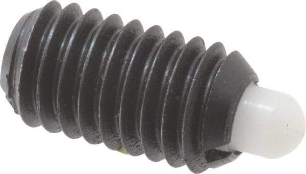 Gibraltar - 3/8-16, 11/16" Thread Length, 3/16" Plunger Projection, Steel Threaded Spring Plunger - 0.186" Max Plunger Diam, 1 Lb Init End Force, 12 Lb Final End Force - Industrial Tool & Supply