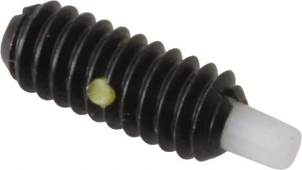 Gibraltar - 1/4-20, 5/8" Thread Length, 3/16" Plunger Projection, Steel Threaded Spring Plunger - 0.119" Max Plunger Diam, 0.3 Lb Init End Force, 3.5 Lb Final End Force - Industrial Tool & Supply
