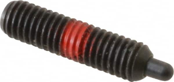 Gibraltar - 5/16-18, 5/8" Thread Length, 3/16" Plunger Projection, Steel Threaded Spring Plunger - Industrial Tool & Supply