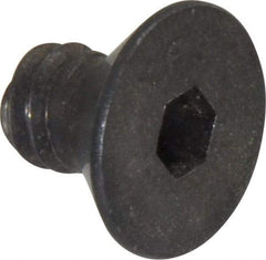 Value Collection - 1/4-20 UNC Hex Socket Drive, 82° Flat Screw - Alloy Steel, Black Oxide Finish, Fully Threaded, 3/8" OAL - Industrial Tool & Supply