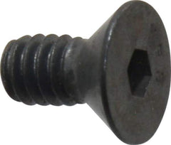 Value Collection - 1/4-20 UNC Hex Socket Drive, 82° Flat Screw - Alloy Steel, Black Oxide Finish, Fully Threaded, 1/2" OAL - Industrial Tool & Supply