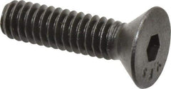 Value Collection - 1/4-20 UNC Hex Socket Drive, 82° Flat Screw - Alloy Steel, Black Oxide Finish, Fully Threaded, 1" OAL - Industrial Tool & Supply