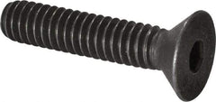 Value Collection - 1/4-20 UNC Hex Socket Drive, 82° Flat Screw - Alloy Steel, Black Oxide Finish, Fully Threaded, 1-1/4" OAL - Industrial Tool & Supply