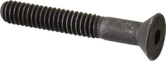 Value Collection - 1/4-20 UNC Hex Socket Drive, 82° Flat Screw - Alloy Steel, Black Oxide Finish, Fully Threaded, 1-3/4" OAL - Industrial Tool & Supply