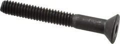 Value Collection - 1/4-20 UNC Hex Socket Drive, 82° Flat Screw - Alloy Steel, Black Oxide Finish, Partially Threaded, 2" OAL - Industrial Tool & Supply