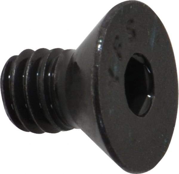 Value Collection - 5/16-18 UNC Hex Socket Drive, 82° Flat Screw - Alloy Steel, Black Oxide Finish, Fully Threaded, 1/2" OAL - Industrial Tool & Supply