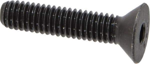 Value Collection - 5/16-18 UNC Hex Socket Drive, 82° Flat Screw - Alloy Steel, Black Oxide Finish, Fully Threaded, 1-1/2" OAL - Industrial Tool & Supply