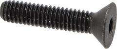 Value Collection - 5/16-18 UNC Hex Socket Drive, 82° Flat Screw - Alloy Steel, Black Oxide Finish, Fully Threaded, 1-1/2" OAL - Industrial Tool & Supply