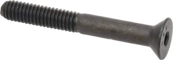 Value Collection - 5/16-18 UNC Hex Socket Drive, 82° Flat Screw - Alloy Steel, Black Oxide Finish, Partially Threaded, 2-1/2" OAL - Industrial Tool & Supply
