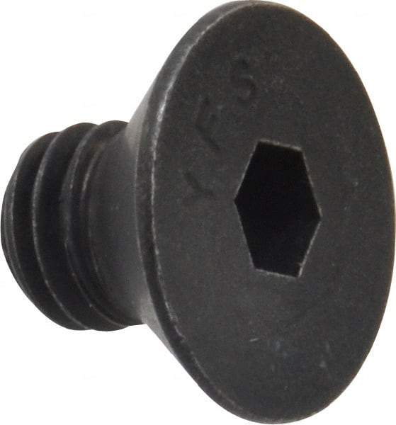Value Collection - 3/8-16 UNC Hex Socket Drive, 82° Flat Screw - Alloy Steel, Black Oxide Finish, Fully Threaded, 1/2" OAL - Industrial Tool & Supply
