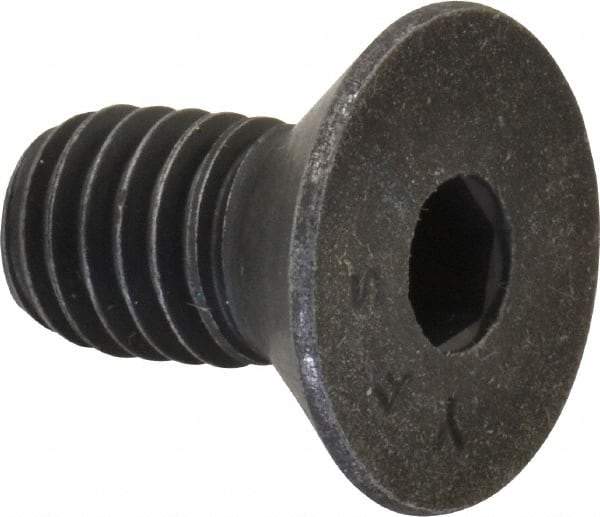 Value Collection - 3/8-16 UNC Hex Socket Drive, 82° Flat Screw - Alloy Steel, Black Oxide Finish, Fully Threaded, 3/4" OAL - Industrial Tool & Supply