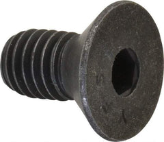 Value Collection - 3/8-16 UNC Hex Socket Drive, 82° Flat Screw - Alloy Steel, Black Oxide Finish, Fully Threaded, 3/4" OAL - Industrial Tool & Supply