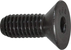 Value Collection - 3/8-16 UNC Hex Socket Drive, 82° Flat Screw - Alloy Steel, Black Oxide Finish, Fully Threaded, 1" OAL - Industrial Tool & Supply