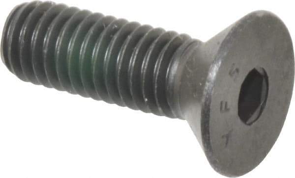 Value Collection - 3/8-16 UNC Hex Socket Drive, 82° Flat Screw - Alloy Steel, Black Oxide Finish, Fully Threaded, 1-1/4" OAL - Industrial Tool & Supply