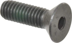 Value Collection - 3/8-16 UNC Hex Socket Drive, 82° Flat Screw - Alloy Steel, Black Oxide Finish, Fully Threaded, 1-1/4" OAL - Industrial Tool & Supply