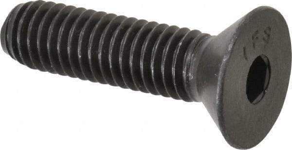 Value Collection - 3/8-16 UNC Hex Socket Drive, 82° Flat Screw - Alloy Steel, Black Oxide Finish, Fully Threaded, 1-1/2" OAL - Industrial Tool & Supply