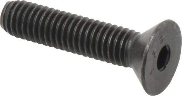 Value Collection - 3/8-16 UNC Hex Socket Drive, 82° Flat Screw - Alloy Steel, Black Oxide Finish, Fully Threaded, 1-3/4" OAL - Industrial Tool & Supply