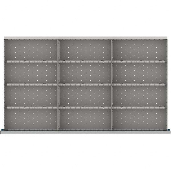 LISTA - 12-Compartment Drawer Divider Layout for 3.15" High Drawers - Industrial Tool & Supply
