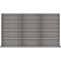 LISTA - 12-Compartment Drawer Divider Layout for 3.15" High Drawers - Industrial Tool & Supply