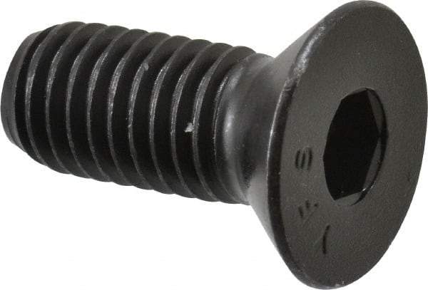 Value Collection - 1/2-13 UNC Hex Socket Drive, 82° Flat Screw - Alloy Steel, Black Oxide Finish, Fully Threaded, 1-1/4" OAL - Industrial Tool & Supply