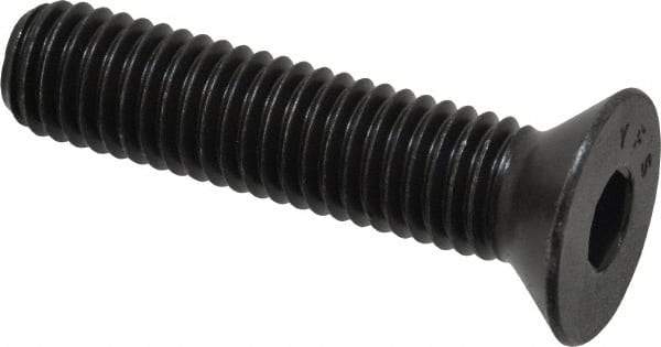 Value Collection - 1/2-13 UNC Hex Socket Drive, 82° Flat Screw - Alloy Steel, Black Oxide Finish, Fully Threaded, 2-1/4" OAL - Industrial Tool & Supply
