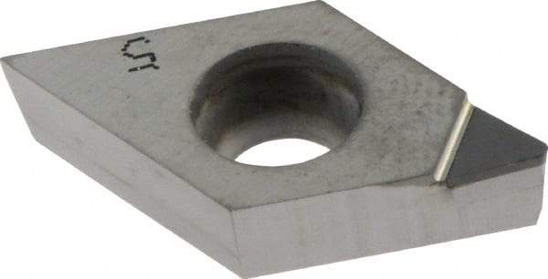 Iscar - DCMT3-1 Grade ID5 Polycrystalline Diamond (PCD) Turning Insert - Uncoated, 55° Diamond, 3/8" Inscr Circle, 5/32" Thick, 1/64" Corner Radius - Industrial Tool & Supply