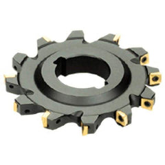 Iscar - Arbor Hole Connection, 0.6299" Cutting Width, 1.9685" Depth of Cut, 160mm Cutter Diam, 1.5748" Hole Diam, 7 Tooth Indexable Slotting Cutter - SDN Toolholder, Q/XPMT Insert - Industrial Tool & Supply