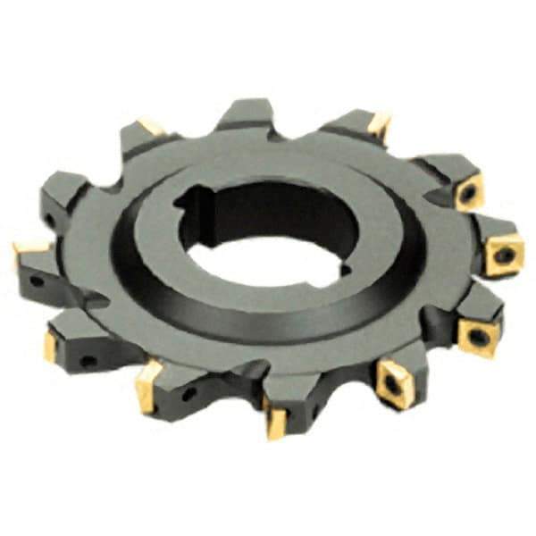 Iscar - Arbor Hole Connection, 12mm Cutting Width, 33mm Depth of Cut, 125mm Cutter Diam, 40mm Hole Diam, 12 Tooth Indexable Slotting Cutter - SDN Toolholder, Q/XPMT Insert, Right Hand Cutting Direction - Industrial Tool & Supply