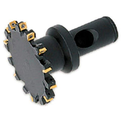 Iscar - Shank Connection, 0.31" Cutting Width, 1" Depth of Cut, 3" Cutter Diam, 6 Tooth Indexable Slotting Cutter - FDN-CF4 Toolholder, Q/XOMT Insert - Industrial Tool & Supply