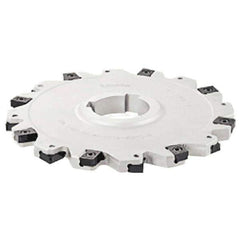 Iscar - Arbor Hole Connection, 1.06" Depth of Cut, 4" Cutter Diam, 1-1/4" Hole Diam, 5 Tooth Indexable Slotting Cutter - SDN-LN12 Toolholder, LNET Insert - Industrial Tool & Supply