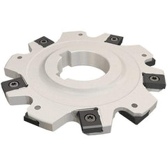 Iscar - Arbor Hole Connection, 0.6693" Depth of Cut, 80mm Cutter Diam, 1-1/16" Hole Diam, 8 Tooth Indexable Slotting Cutter - SDN-LN12 Toolholder, LNET Insert - Industrial Tool & Supply