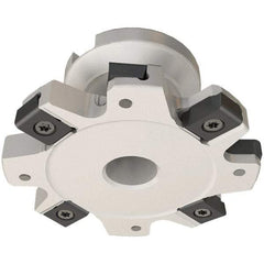 Iscar - Shell Mount B Connection, 1.41" Depth of Cut, 5" Cutter Diam, 1-1/4" Hole Diam, 6 Tooth Indexable Slotting Cutter - FDN-LN12 Toolholder, LNET Insert - Industrial Tool & Supply
