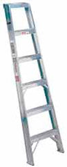 Made in USA - 8 Ft. High, Type IA Rating, Aluminum Shelf Ladder - Industrial Tool & Supply