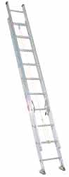 Made in USA - 36' High, Type II Rating, Aluminum Extension Ladder - Industrial Tool & Supply