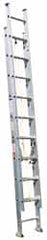 Made in USA - 40' High, Type I Rating, Aluminum Extension Ladder - Industrial Tool & Supply