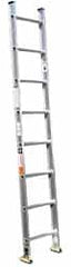 Made in USA - 8' High, Type IA Rating, Aluminum Extension Ladder - Industrial Tool & Supply