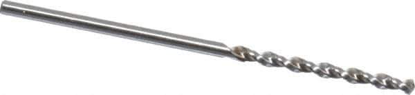 Accupro - 1.67mm 130° Cobalt Jobber Drill - Bright Finish, Right Hand Cut, Parabolic Flute, Straight Shank, 1-11/16" OAL, Split Point - Industrial Tool & Supply