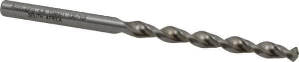 Accupro - 4.6mm 130° Cobalt Jobber Drill - Bright Finish, Right Hand Cut, Parabolic Flute, Straight Shank, 3-5/32" OAL, Split Point - Industrial Tool & Supply