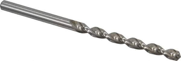 Accupro - 3/16" 130° Cobalt Jobber Drill - Bright Finish, Right Hand Cut, Parabolic Flute, Straight Shank, 3-3/8" OAL, Split Point - Industrial Tool & Supply