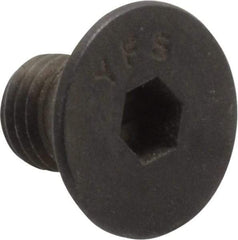 Value Collection - 1/4-28 UNF Hex Socket Drive, 82° Flat Screw - Alloy Steel, Black Oxide Finish, Fully Threaded, 3/8" OAL - Industrial Tool & Supply